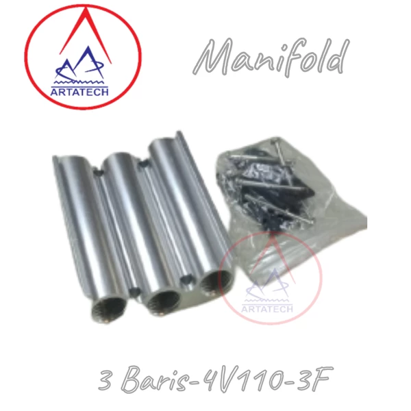 Fitting Manifold 3 Baris untuk 4V110-3F