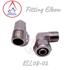 Fitting Pneumatic Elbow Metal KLL08-02  Drat 1/4 inch 3