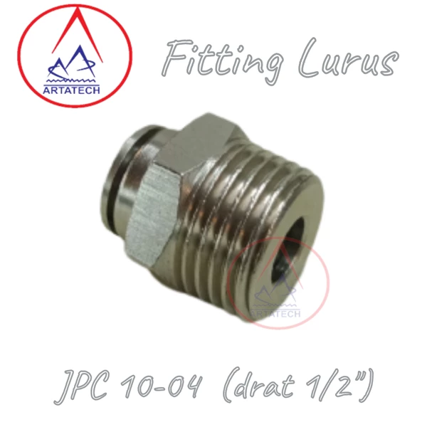 Fitting Pneumatic Lurus Metal JPC 10-04