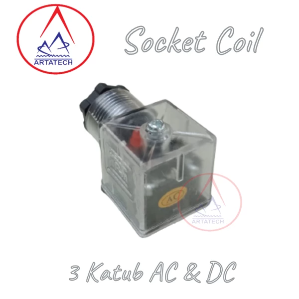 Socket Fitting coil 3 katub AC dan DC