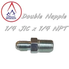 Double Napple 1/4 JIC x 1/4 NPT 1