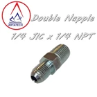 Double Napple 1/4 JIC x 1/4 NPT 3
