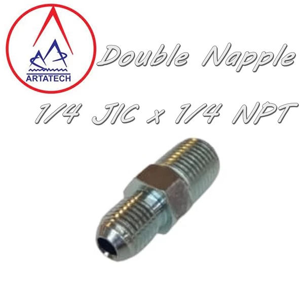 Double Napple 1/4 JIC x 1/4 NPT