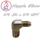 Napple Elbow 1/4 JIC x 1/4 NPT 1