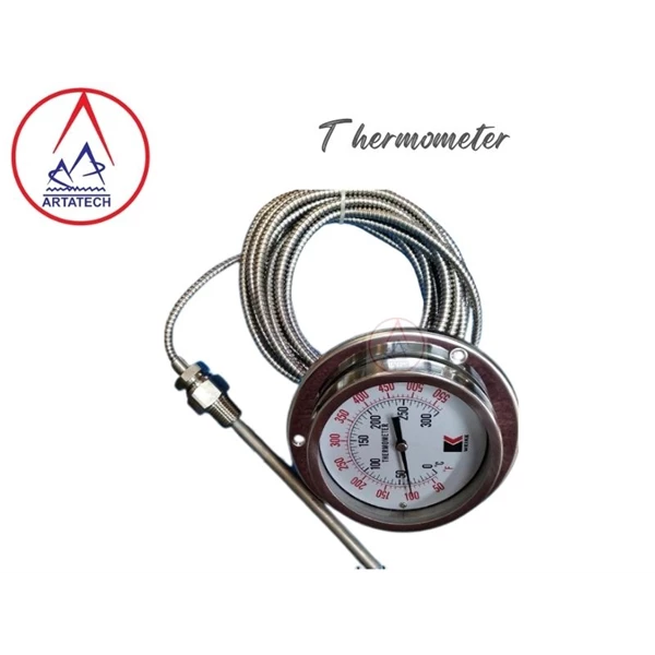 Bimetal Thermometer 4" 5M 1/2"PT 0-300C/F L=10X150MM