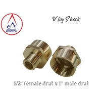 Vlog Shock male 1/2 inch x female 1 inch fitting hydraulic