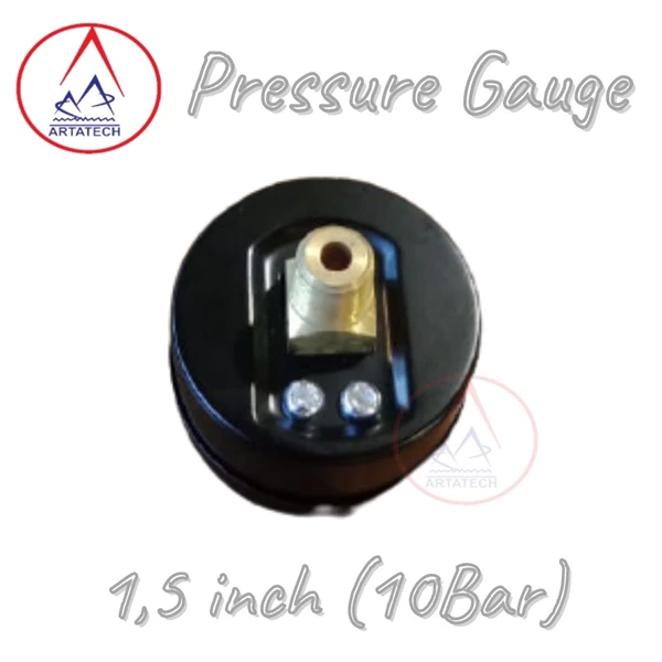 Pressure Gauge 1.5 inch - 10 Bar Alat Ukur Tekanan Udara 