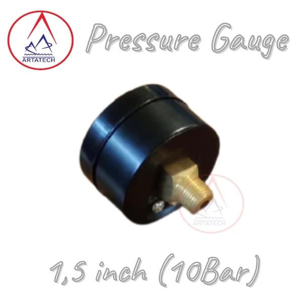 Pressure Gauge 1.5 inch - 10 Bar  Alat Ukur Tekanan Udara 