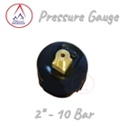 Pressure gauge 2" - 10 Bar Alat Ukur Tekanan Udara 2