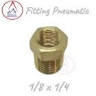 Fitting Pneumatic Brass Vlug ring 1/8 x 1/4 1