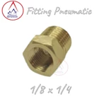 Fitting Pneumatic Brass Vlug ring 1/8 x 1/4 2