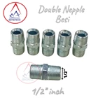 Fitting Pneumatic Double Nepple besi 1/2 inch 1